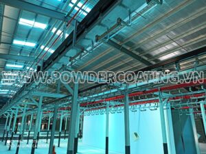 Băng chuyền sơn tĩnh điện tải nặng